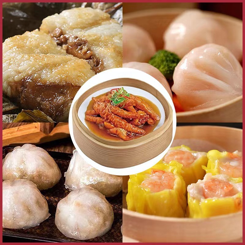 Bữa sáng của nhà máy thực phẩm, dĩa ăn dở trong tôm và móng bê, bánh bao nọc độc.