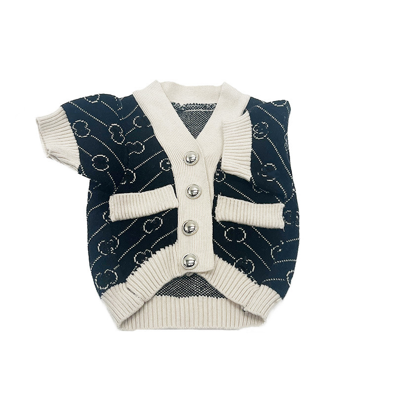 "Autumn and winter dog sweaters, stylish pet knitting suit, Teddy's little dog-cat costume."