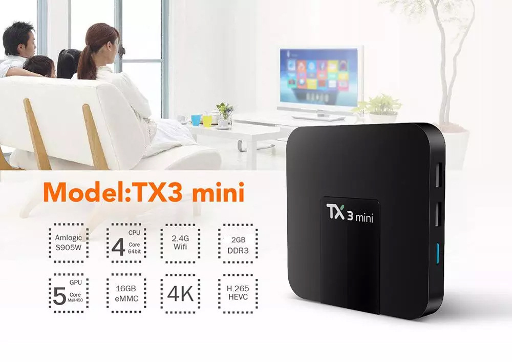 爆品TX3 MINI高清電視盒子4K網絡播放器2G16G