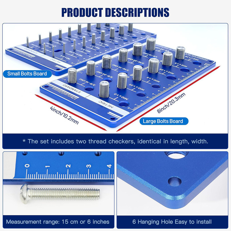 The nut and bolt thread checker - the bolt size and the thread size SAE and Metric-31