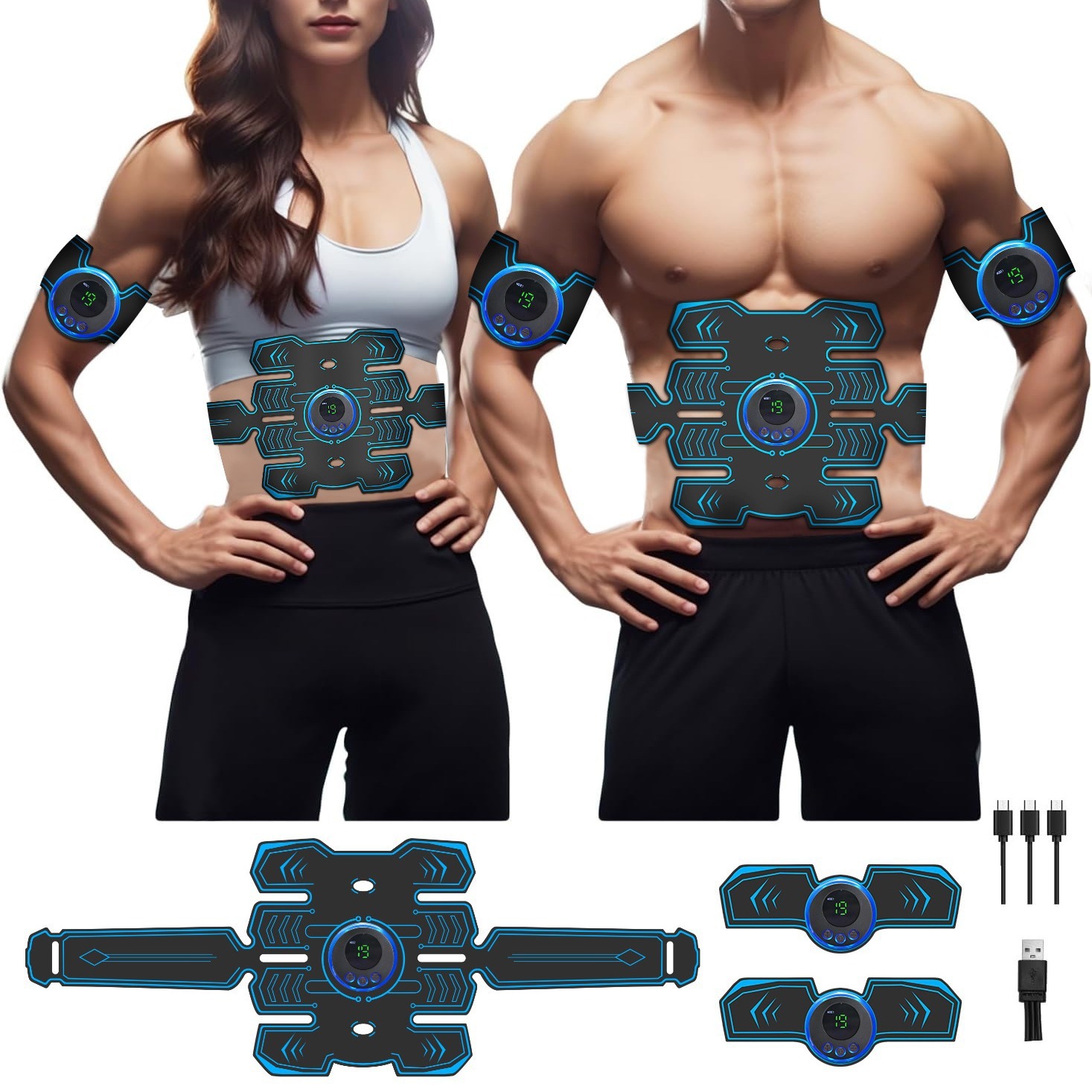 Smart abdominal sticker, charger abdominal latte, thin abdominal muscle trainer EMS abdominal.