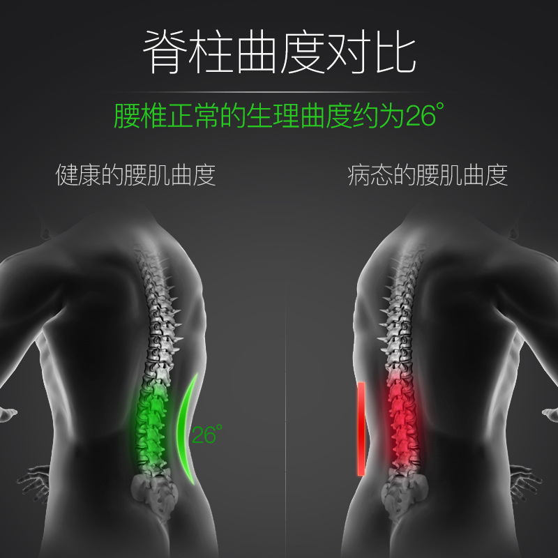 腰椎舒緩器腰部按摩器熱敷氣囊震動牽引腰椎按摩儀曲度矯正多功能