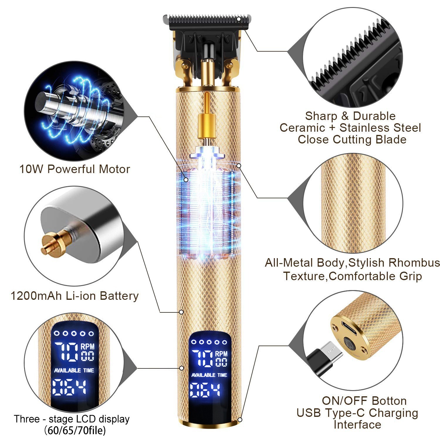 Cross-border LCD LCD electrocutor electric sculptor sculptor, USB charged head cutter.