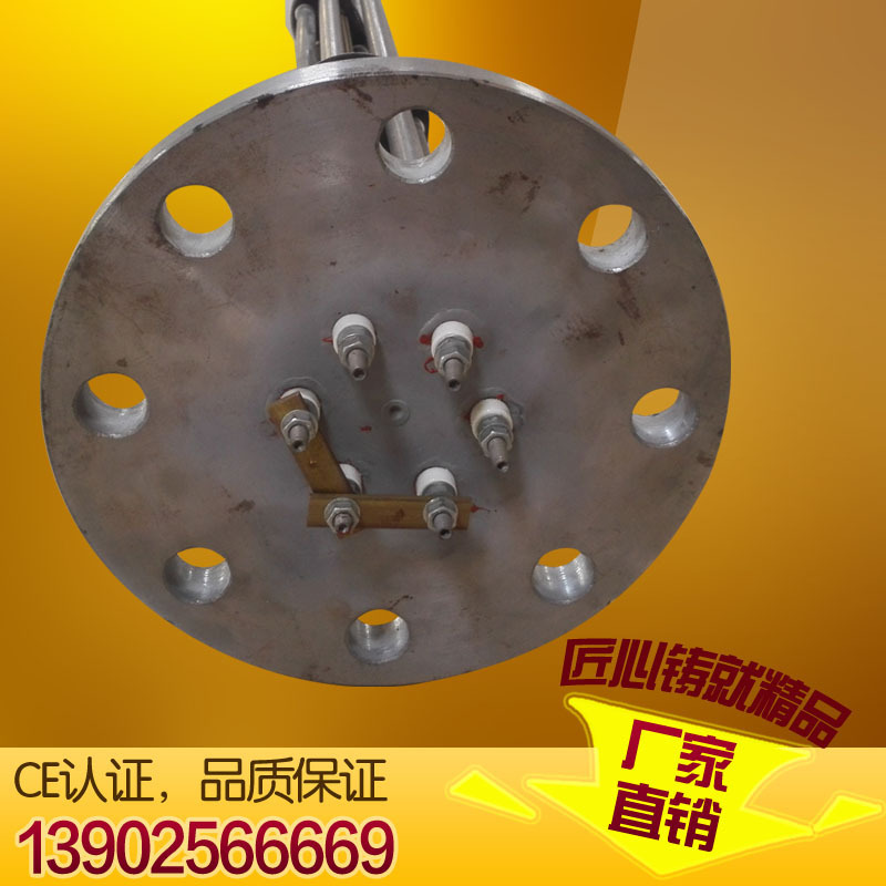 Double-joined pyrotechnic 12KW stainless steel boiler tank heater hydro-heat pole