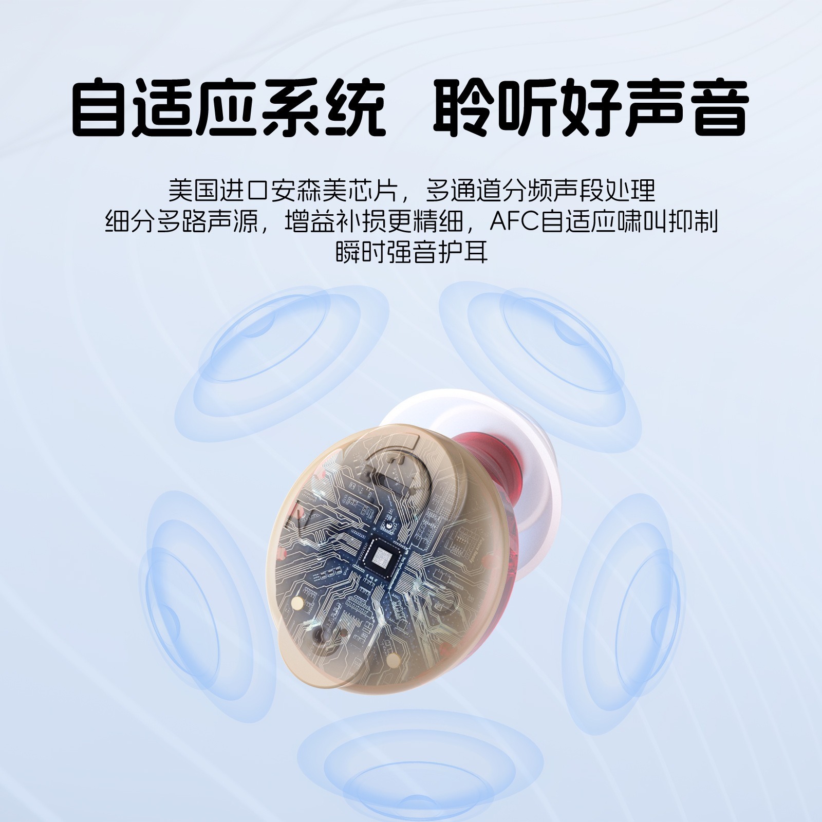 新品CIC助聽器老人隱形聲音放大器數顯可充電倉配件hearing aids