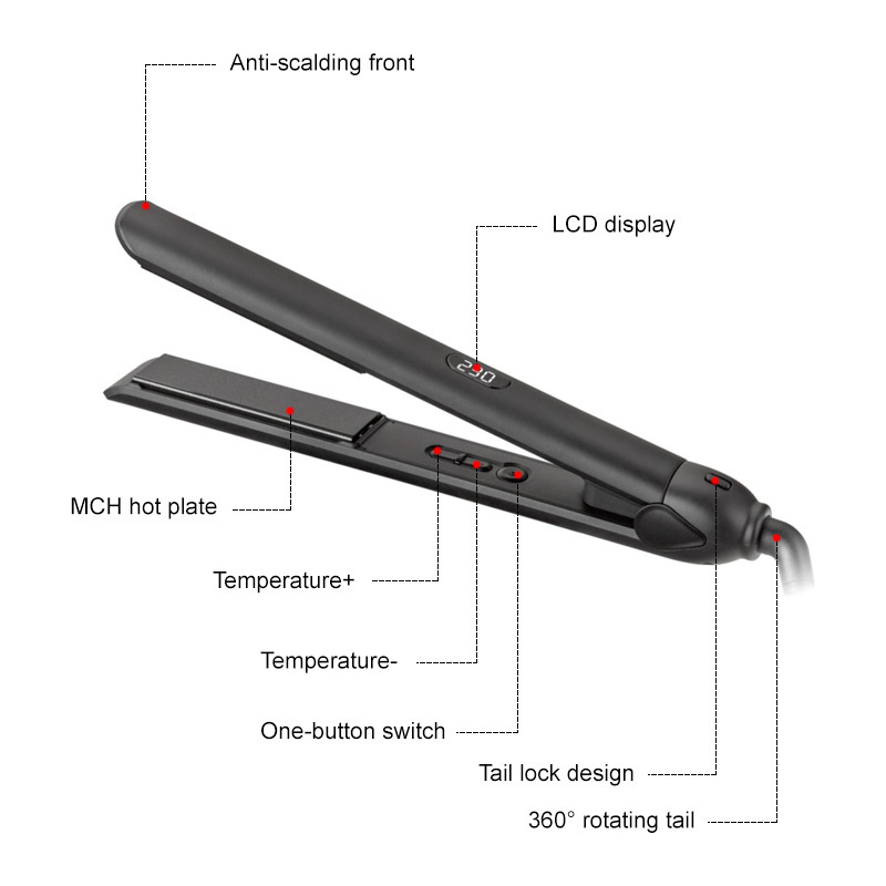 Tóc thẳng. Đặt liên tiếp quầy bar, bàn tay thẳng.