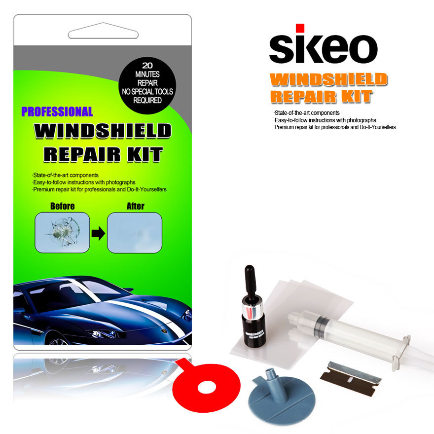 Vehicle glass repair tool, windshield repair, glass repair fluid.