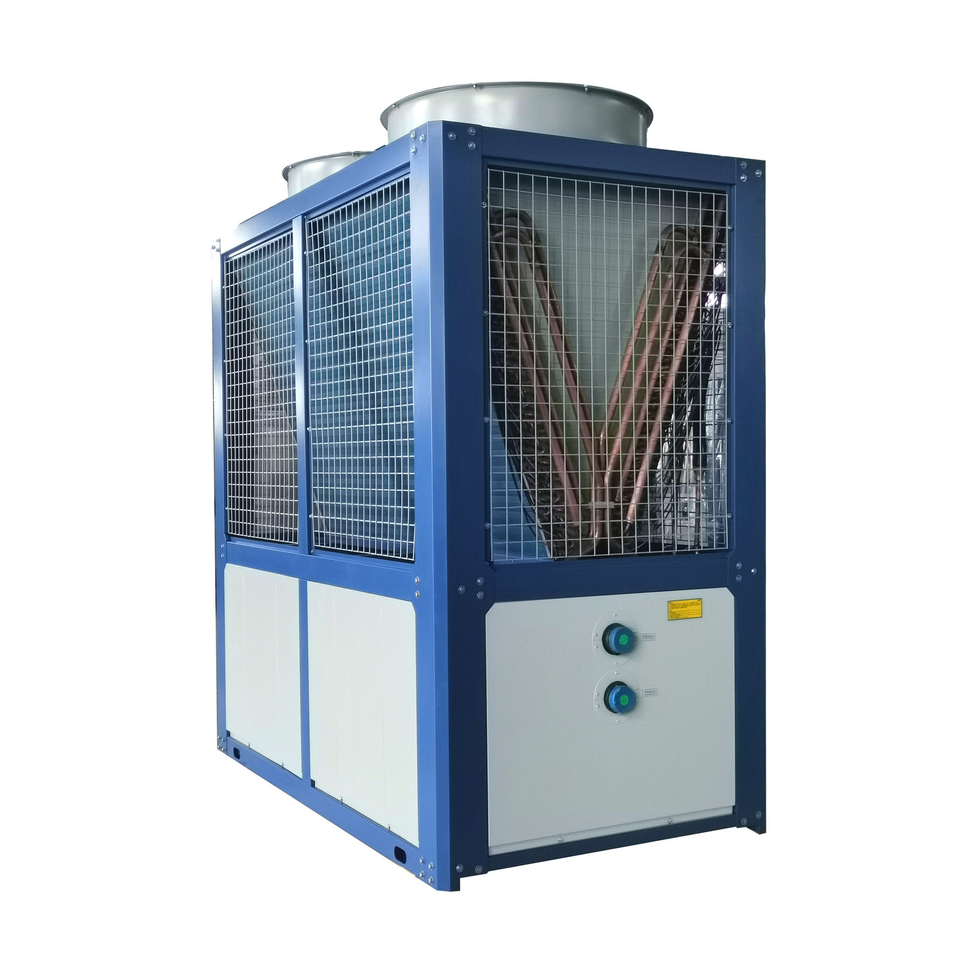 Aerosol chiller, air source heat pump, in the form of an industrial cooling module for 20 chillers