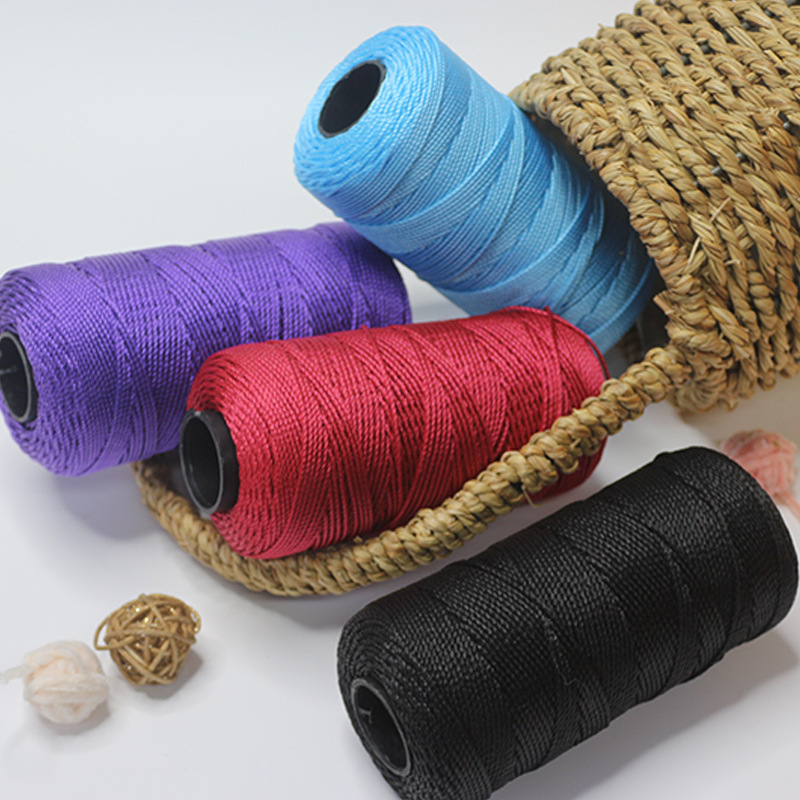 Wholesale pyramid chords hand-made diy-weaved doll-bags with a three-packed ice-wire furry band