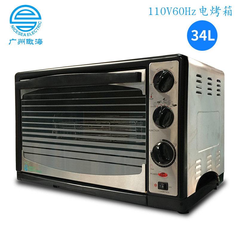 110V 60Hz small multi-purpose 34L large-capacity desktop cake oven for small baker for export vessels