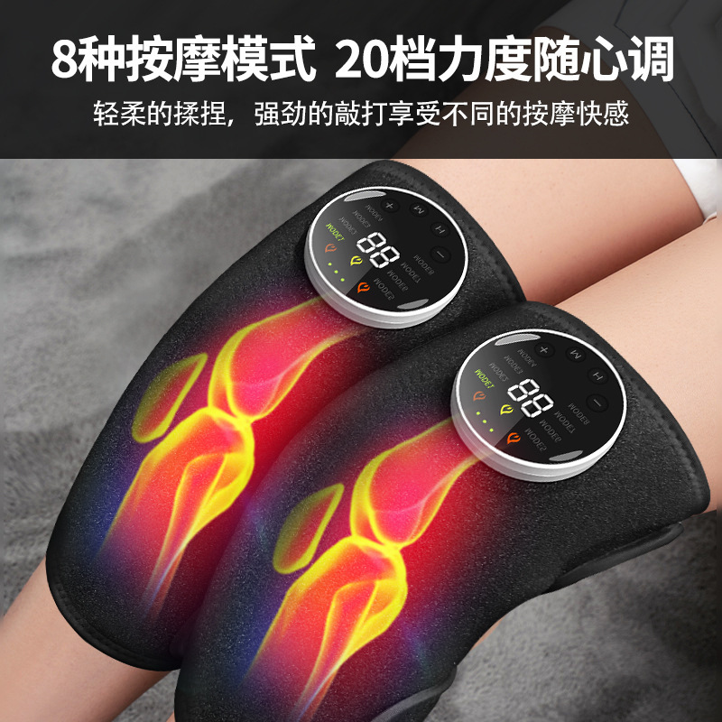 The electro-heated knee massager used accelerant heat for the old cold leg physiotherapy machine to vibrate the shoulder for the knee joint.