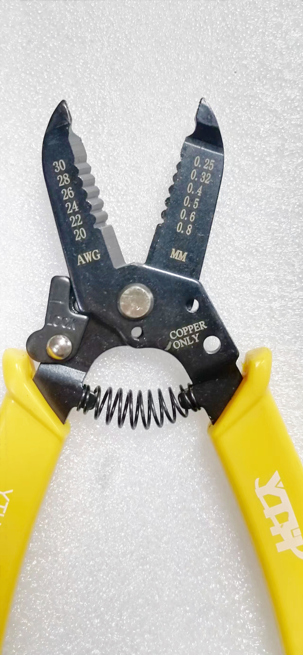 YTH-5023 Yellow-banded stripe plier 0.25-0.8 mm multi-purpose compact fibre fibre-optic plier