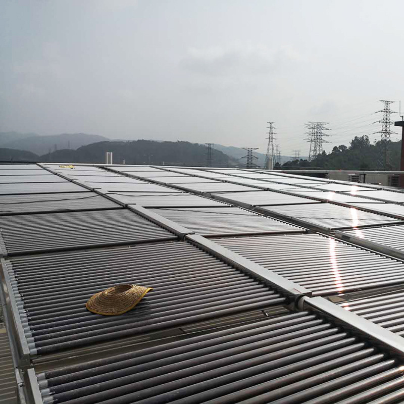 大型太陽能熱水器工程聯箱集熱器大容量熱水系統學校賓館酒店商用