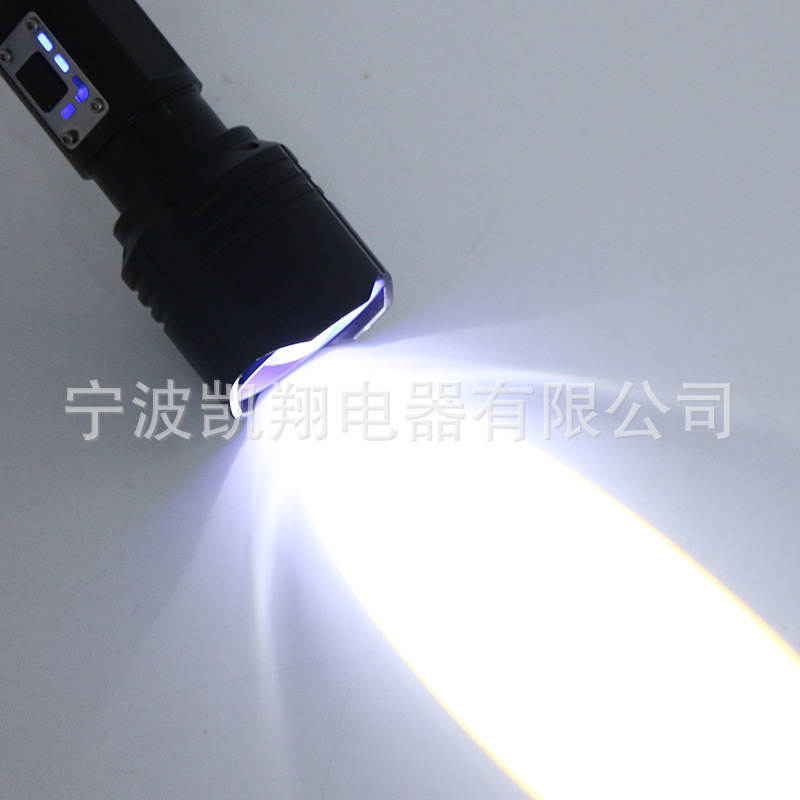 鋁合金大功率led手電筒 led家用照明電筒T6超亮戶外充電強光手電