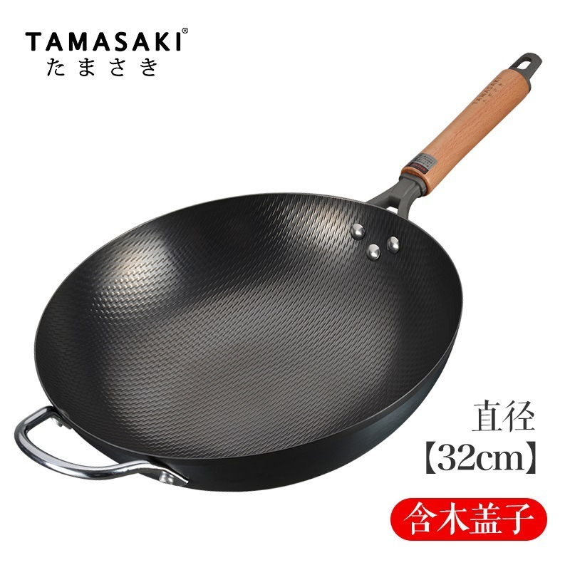 Nhà máy bán chảo sắt tổng hợp TAMASAKI mà không có caserole và thuốc lá với một sợi tóc thay thế.