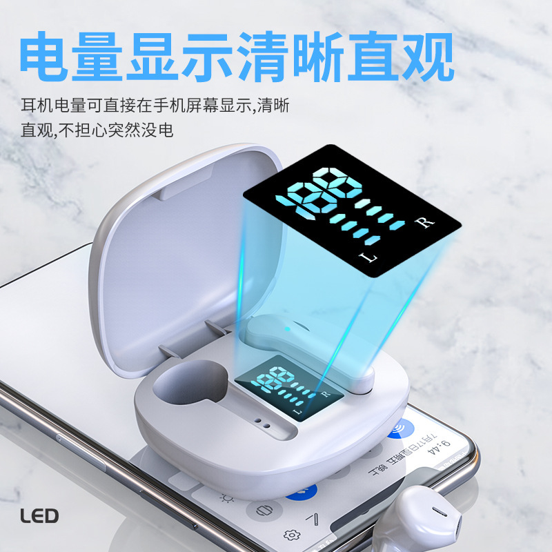 Trực tiếp bán của TWS kết nối mạng điện tử nửa điện tử để nạp điện tích điện tử hiển thị nút cảm ứng