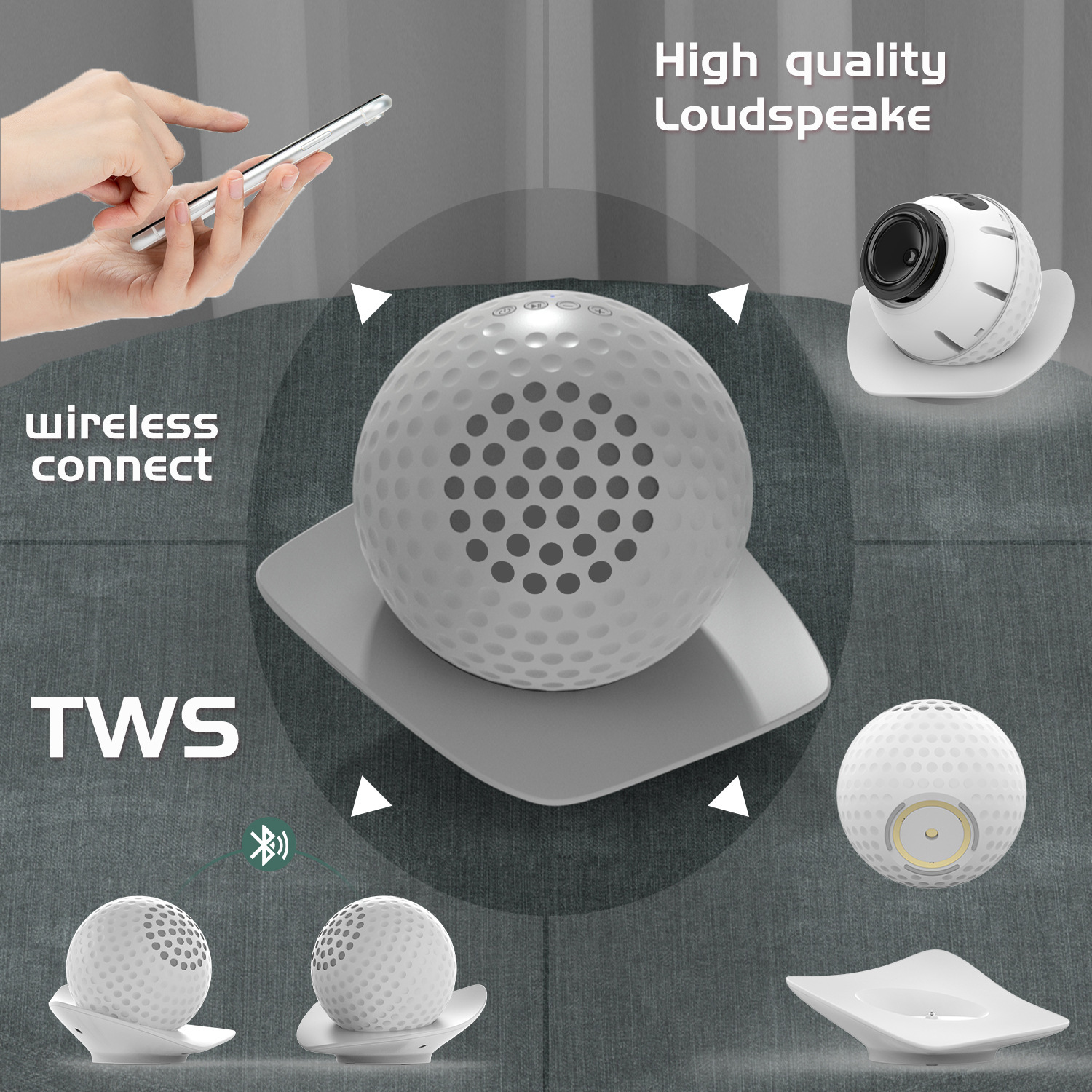 Một phiên radio nhỏ, có sẵn cho âm thanh bluetooth mới, máy tính để bàn Golf, hộp âm thanh bluetooth nhỏ