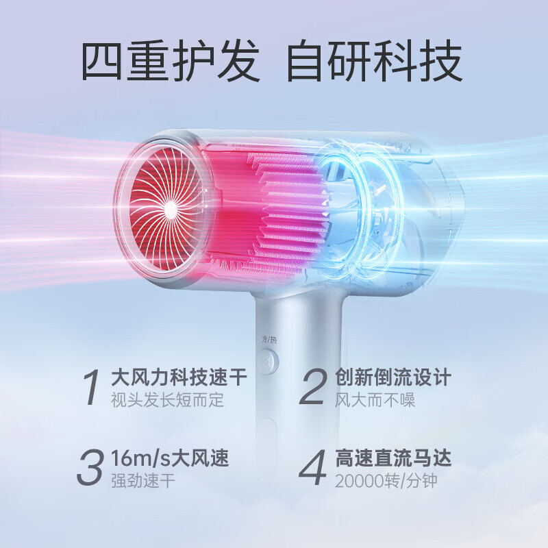 Máy thổi gió của tổ chức hội tụ giữ tóc ấm.