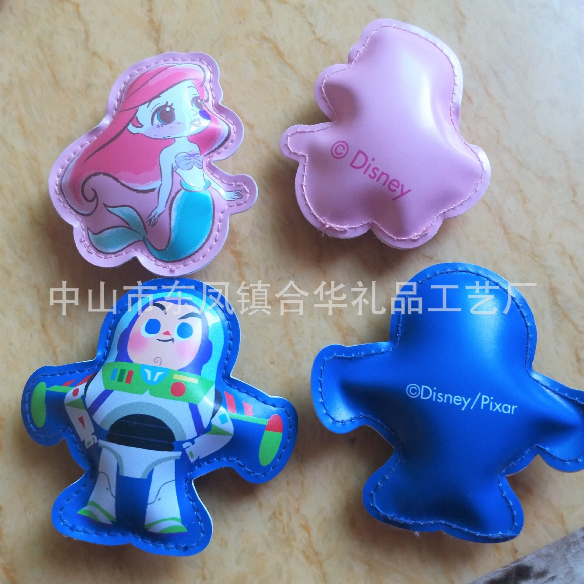 Cute doll key buttons for tampons, cartoon pattern.