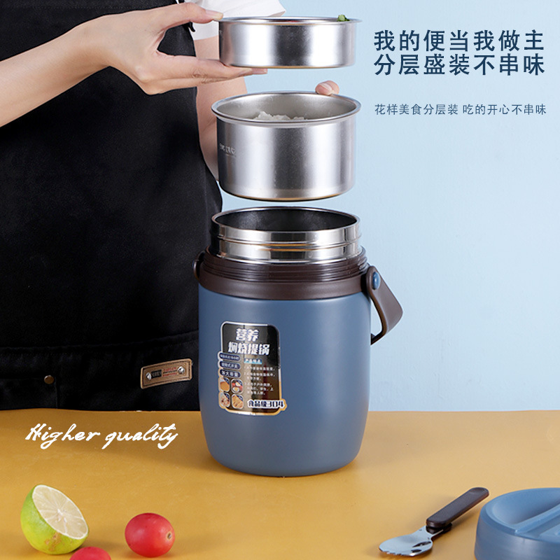 The stainless steel kettle has a 304 new vacuum-preserving 2-litre canteen boiler separate from a large capacity cup.