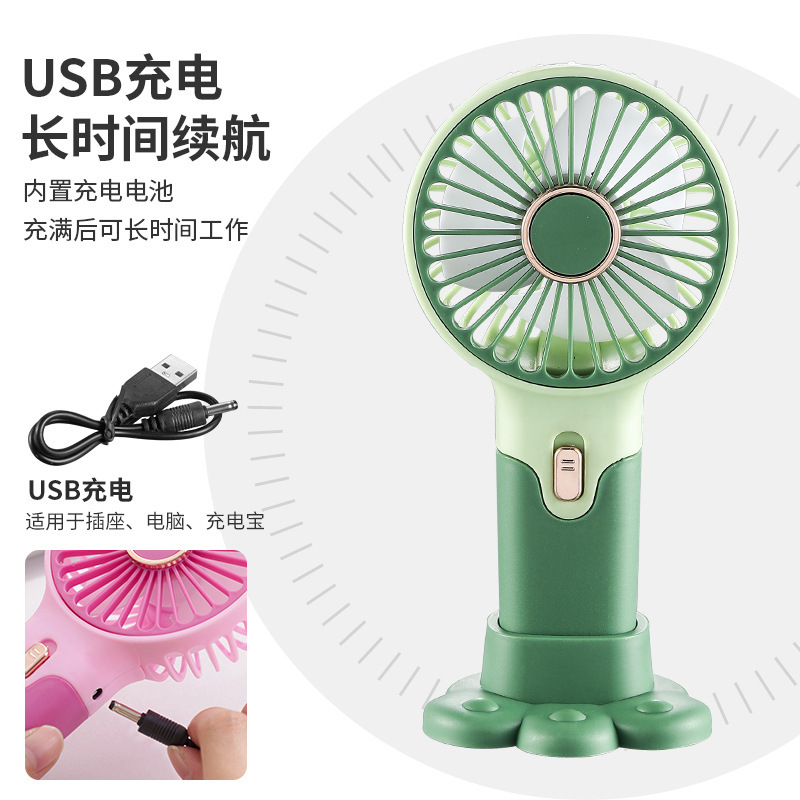 Quạt cầm tay mini cắm sạc USB nhỏ gọn để bàn không gây tiếng ồn cho ký túc xá sinh viên du lịch văn phòng