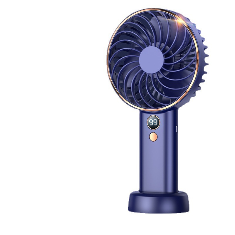 新款數顯手持風扇大容量 USB便捷式電風扇批發迷你電扇跨境