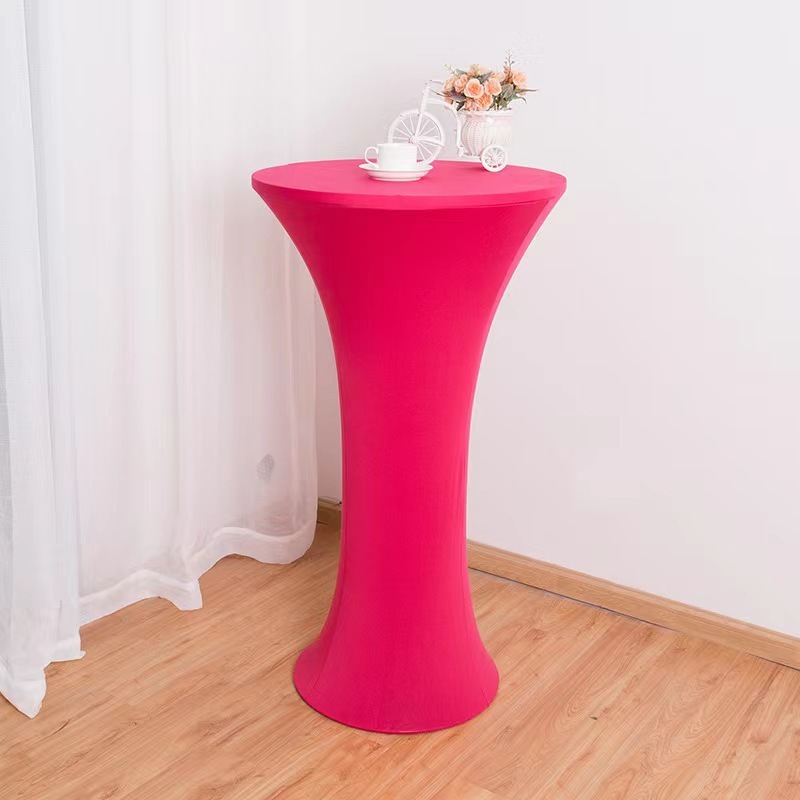 Đặt bàn cocktail, bar đám cưới cao chân, bữa tiệc có màu sắc tinh khiết, bàn bi-da và váy.