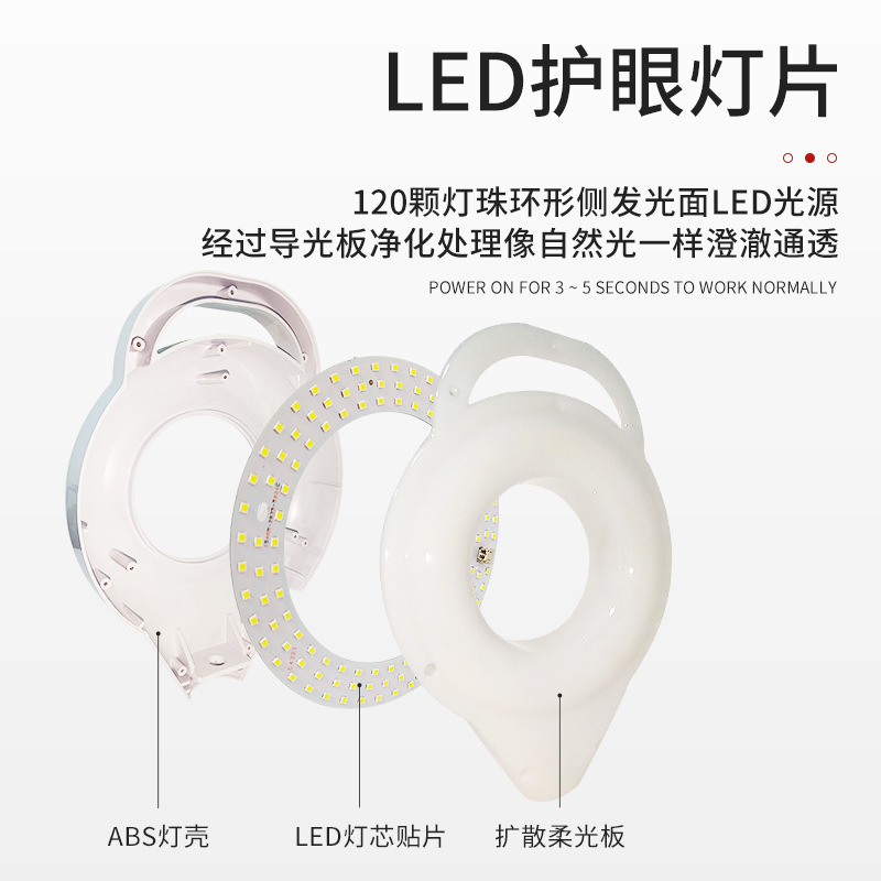 Đèn LED lạnh với ánh sáng bóng loáng, phòng khách xinh đẹp phóng đại gương, ánh sáng không bóng tối.