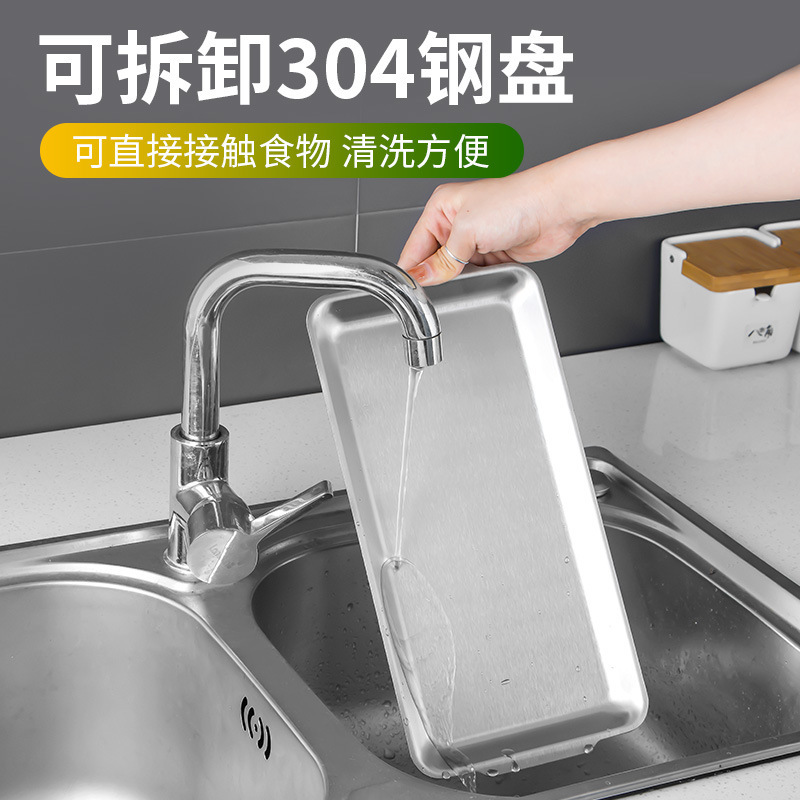 304 bếp bếp không rỉ thép với nhiều chảo xếp nếp, chảo và giá đĩa