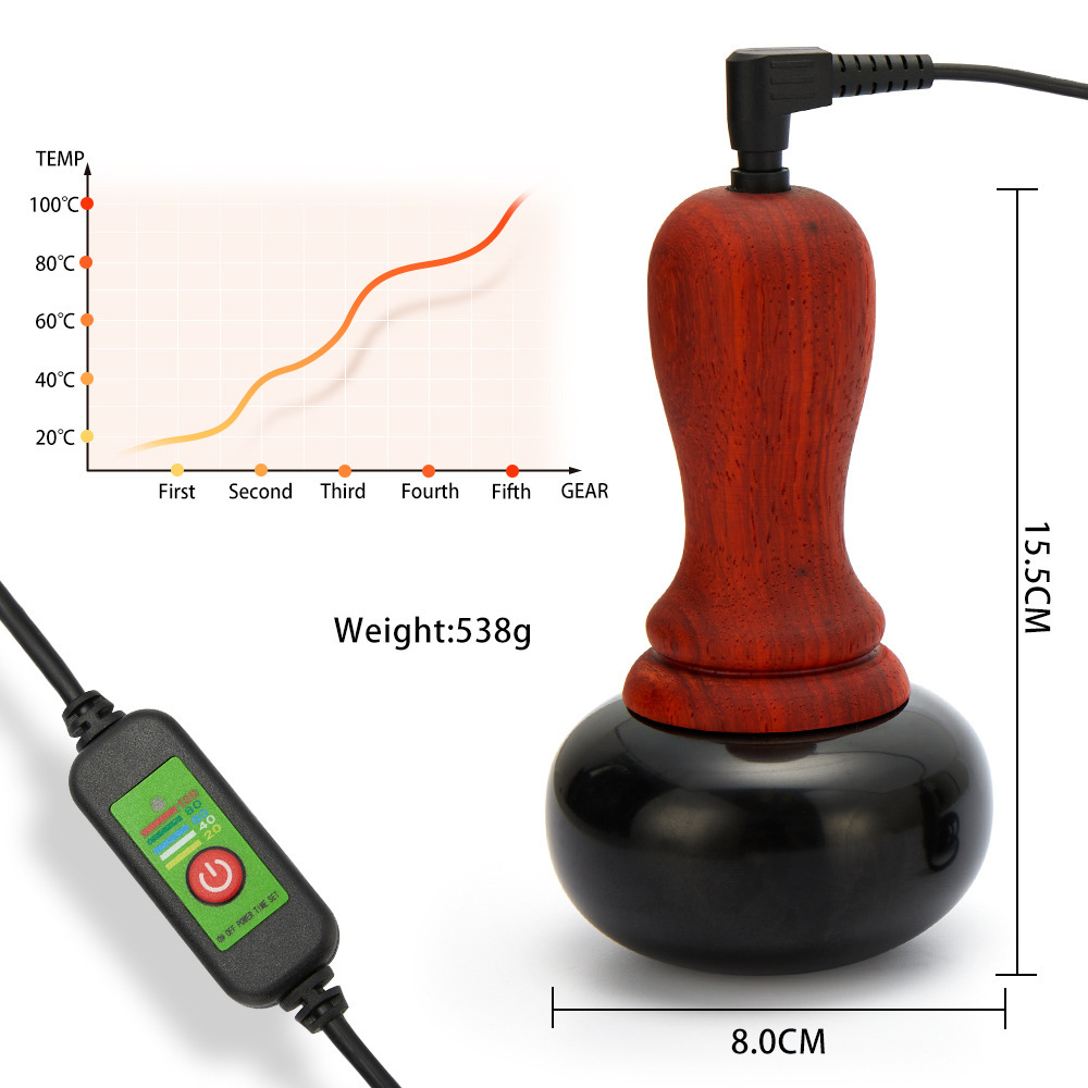橙風砭石溫灸儀砭灸儀腹部背部溫灸儀按摩工具熱敷養生身體按摩
