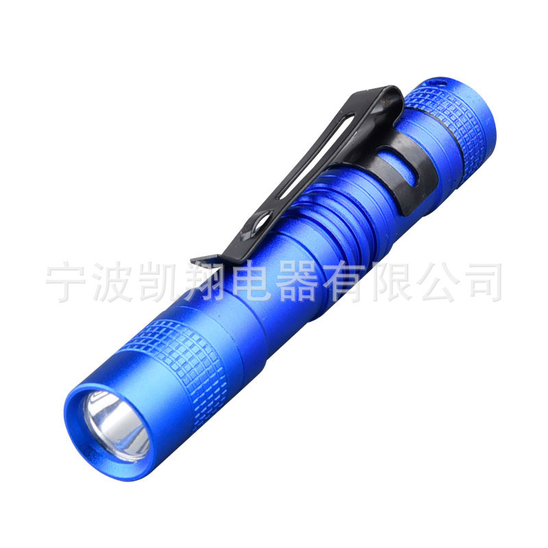 Aluminium alloy flashlights with a small portable dry battery.