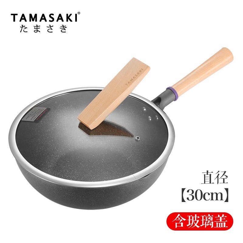 Nhà máy bán chảo sắt tổng hợp TAMASAKI mà không có caserole và thuốc lá với một sợi tóc thay thế.