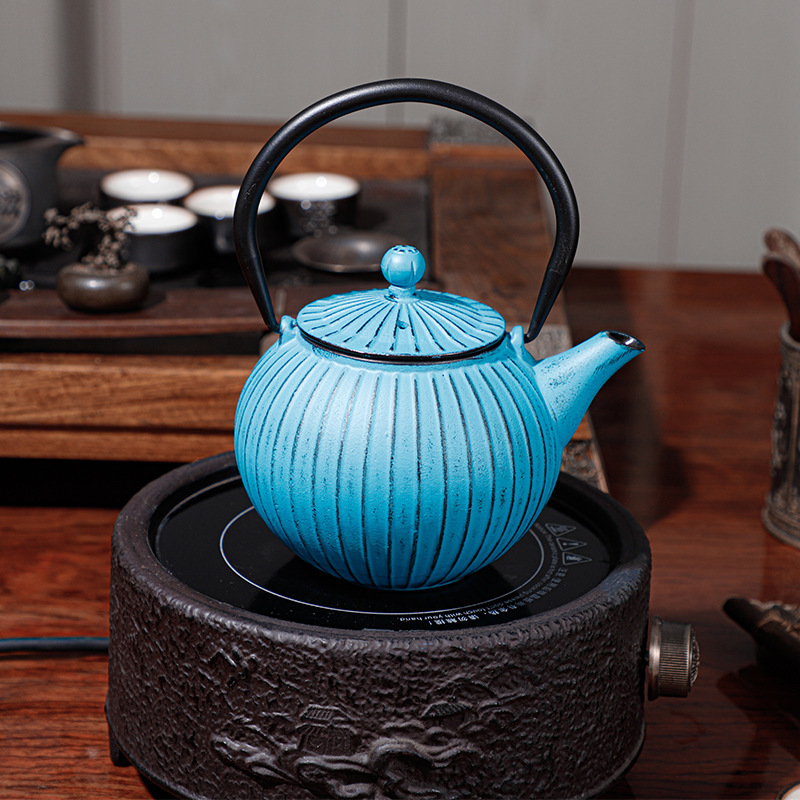 厂家直供新款灯笼铸铁壶 家用煮茶泡茶手工茶壶 老铁壶煮茶茶具