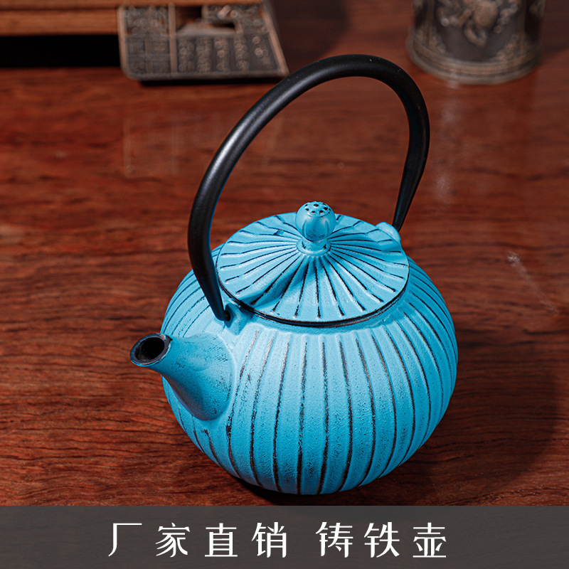 厂家直供新款灯笼铸铁壶 家用煮茶泡茶手工茶壶 老铁壶煮茶茶具
