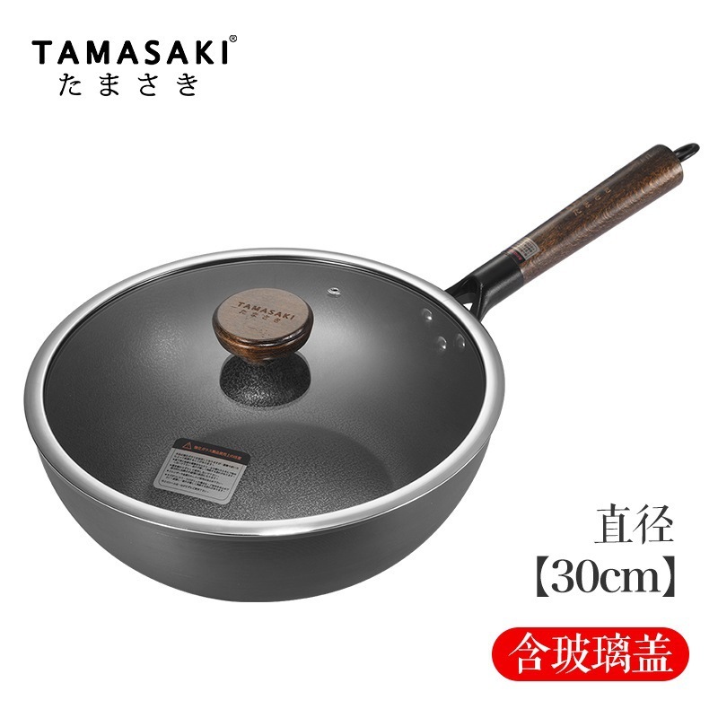Nhà máy bán chảo sắt tổng hợp TAMASAKI mà không có caserole và thuốc lá với một sợi tóc thay thế.