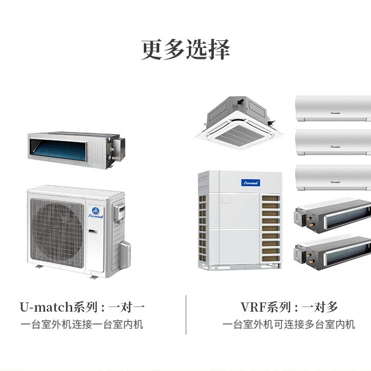 廠家批發商用變頻工業空調格力風管機家用一拖一 Air Conditioner