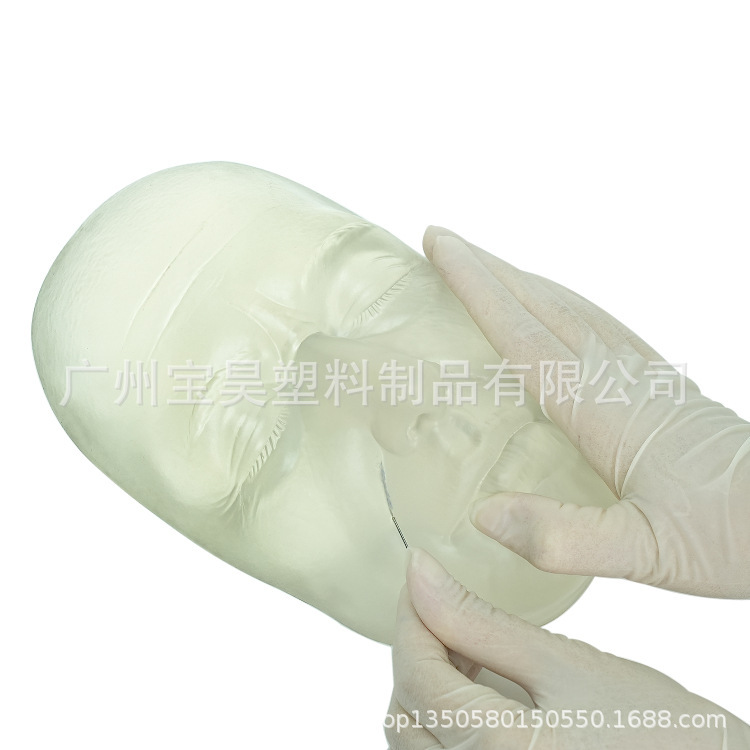 Transparent women's face model, facial injections, head work model, transparent, more visual, teaching model.