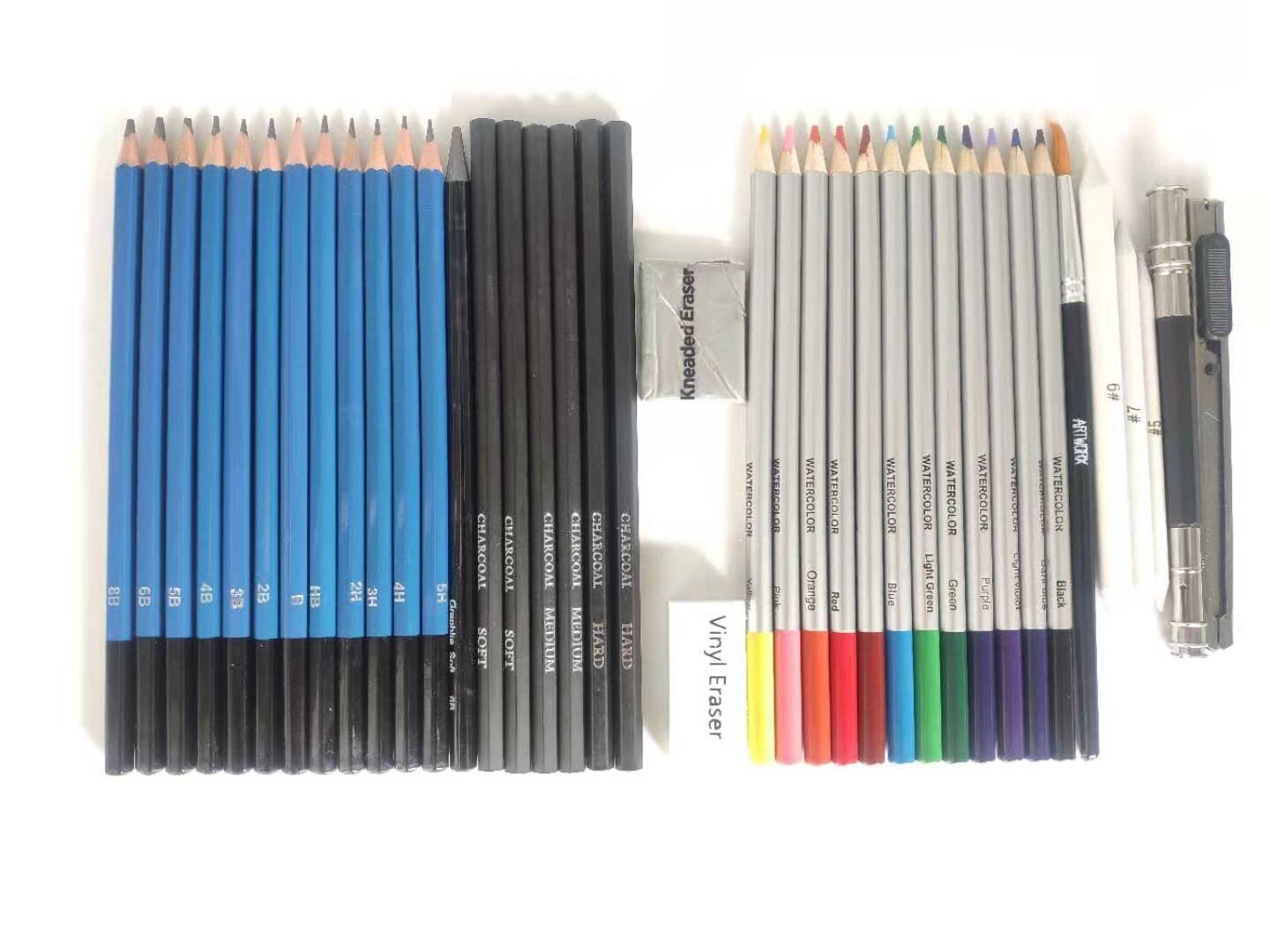 Cross-border heat sales, 40 coloured pencils, art supplies for adult painting, sketching of a brush suit.