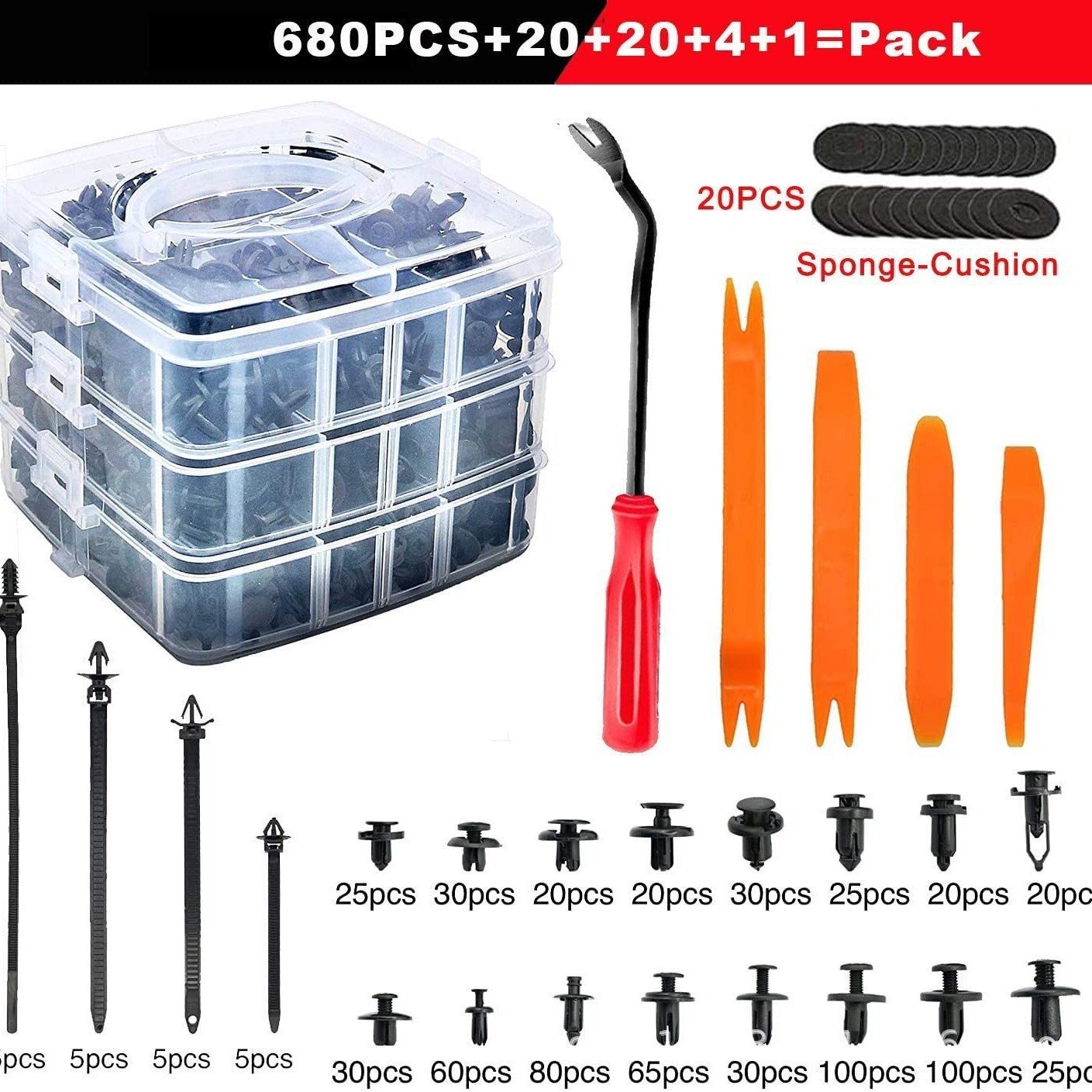 725 PC 카드 단추 680 PC 카드 단추 및 차 몸 범퍼 및 요새화한 극을 위한 detaching 공구