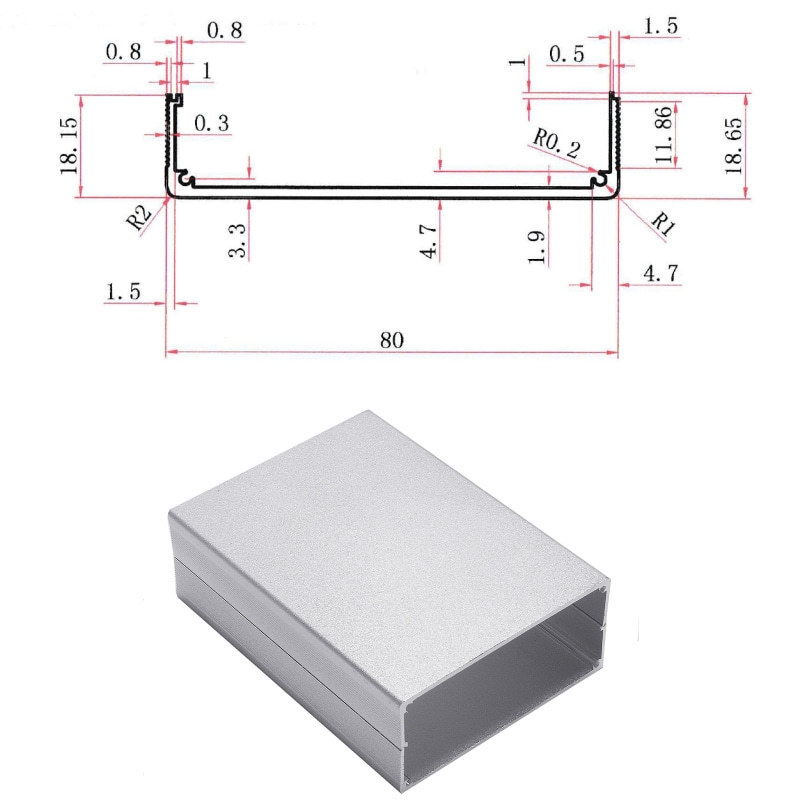 Manufacturer ' s spot aluminum alloy shell CNC processing compressor instrument box for power-controlled aluminium shell