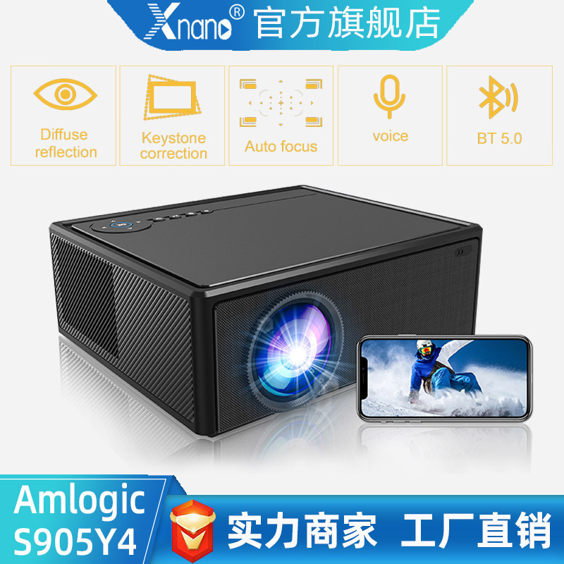 X7 Auto-Cocal Projector High Quick Home Office Teaching Training Bluetooth Portal Biwifi Projector