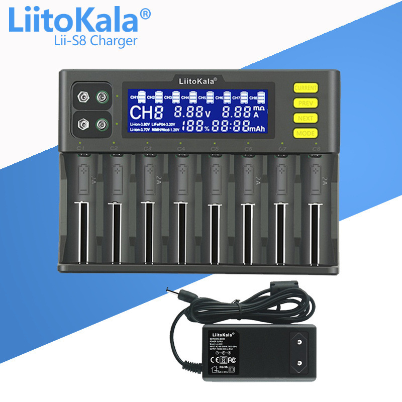 Liito Kali li-S8-tall LCD LCD Bộ sạc pin lithium năm 1865