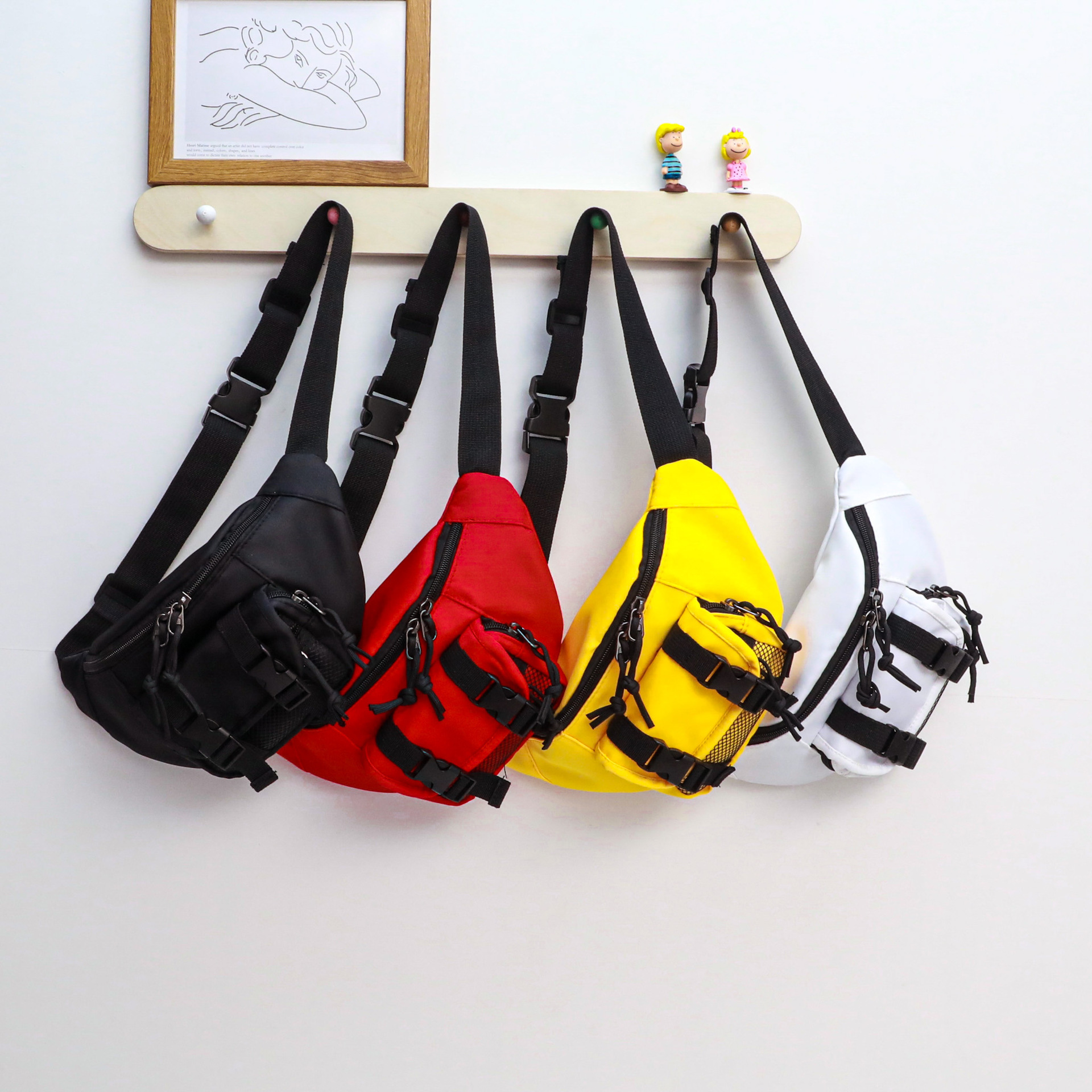 Children's squints, boys' handsome sports, single-shouldered chests, girls' leisure, outdoor multifunctional waistbags