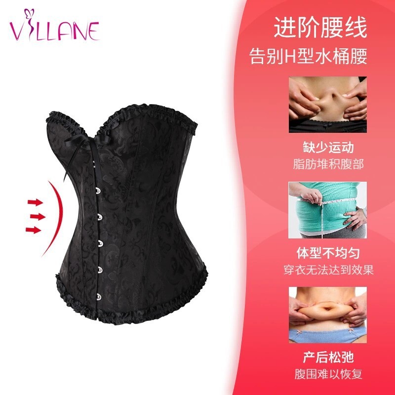Wearing a wedding dress with a tummy dress in the palace, a wedding with a chest and a corset on the waist.