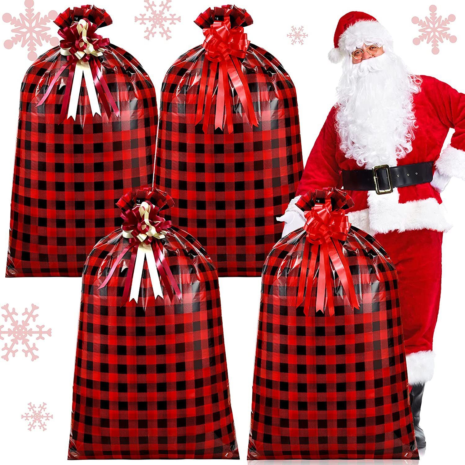 With a thick, super-sized gift bag, 36-44-inch PE Christmas bag, 36-48-36-56-40-70.