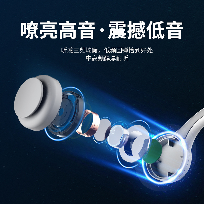 Những cái đầu Nimigo đang đeo một cái điện thoại cảm giác bằng răng xanh, chuyển động IPX6 không thấm nước, và bộ chuyển đổi tiếng ồn.