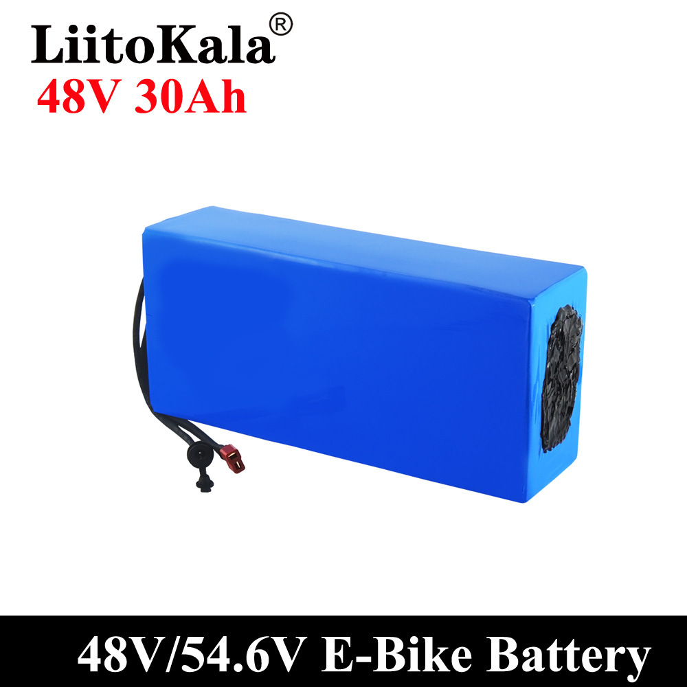 LiitoKala 48V 12Ah 15Ah 20Ah 25Ah 30Ah 18650 전기 자동차 배터리 T 플러그