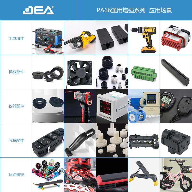 增强PA66改性材料颗粒 增强尼龙双6耐冲击不浮纤不翘曲橡塑