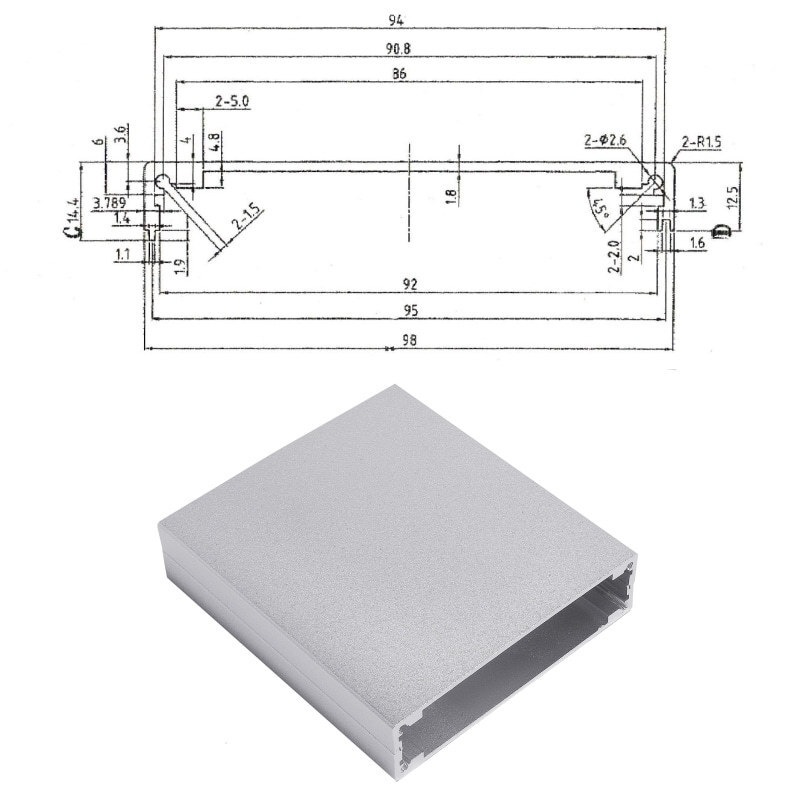 Manufacturer ' s spot aluminum alloy shell CNC processing compressor instrument box for power-controlled aluminium shell