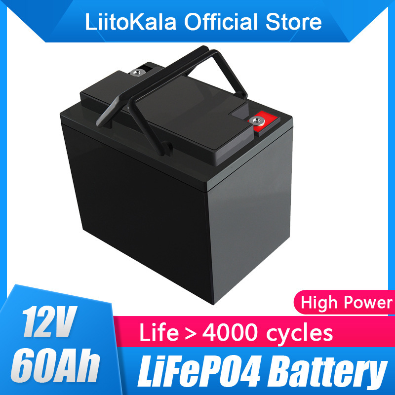 LiitoKala 12V60Ah房車UPS後備應急儲能發電系統磷酸鐵鋰蓄電池組